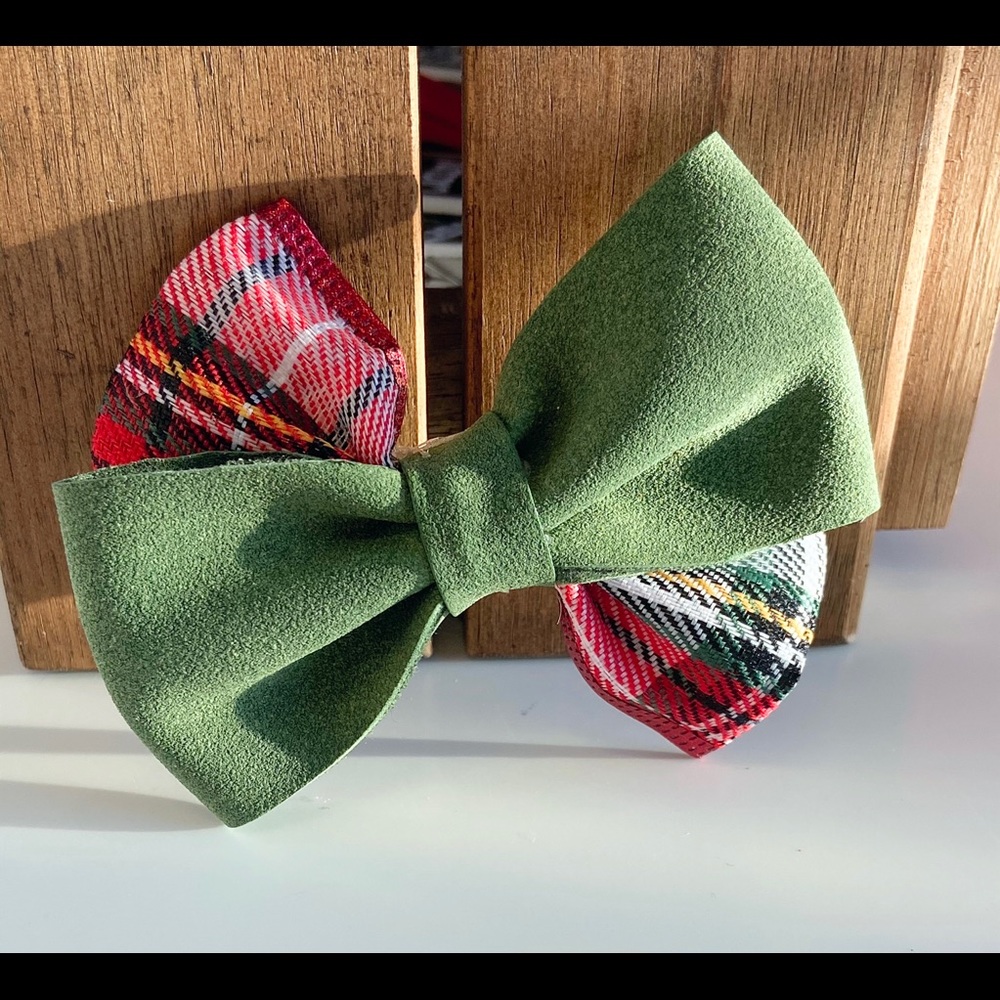 🎄Christmas bows|hairbows,plaid,suede